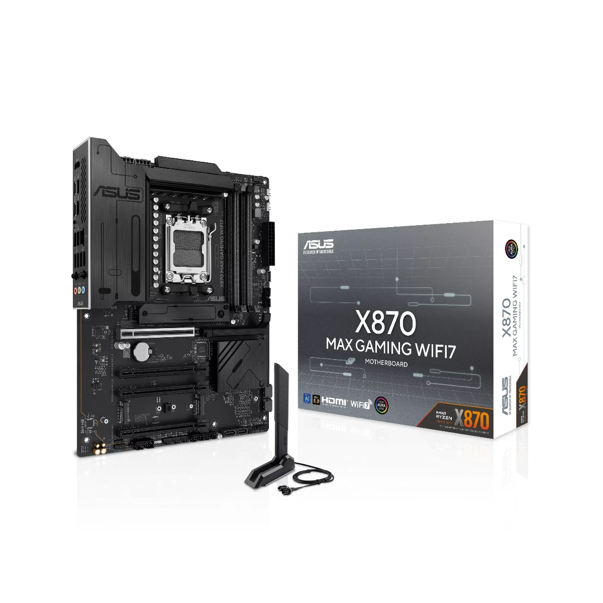 ASUS X870 MAX GAMING WIFI 7 AM5 DDR5 PCIe 5.0 ATX Motherboard - 90MB1LY0-M0EAY0