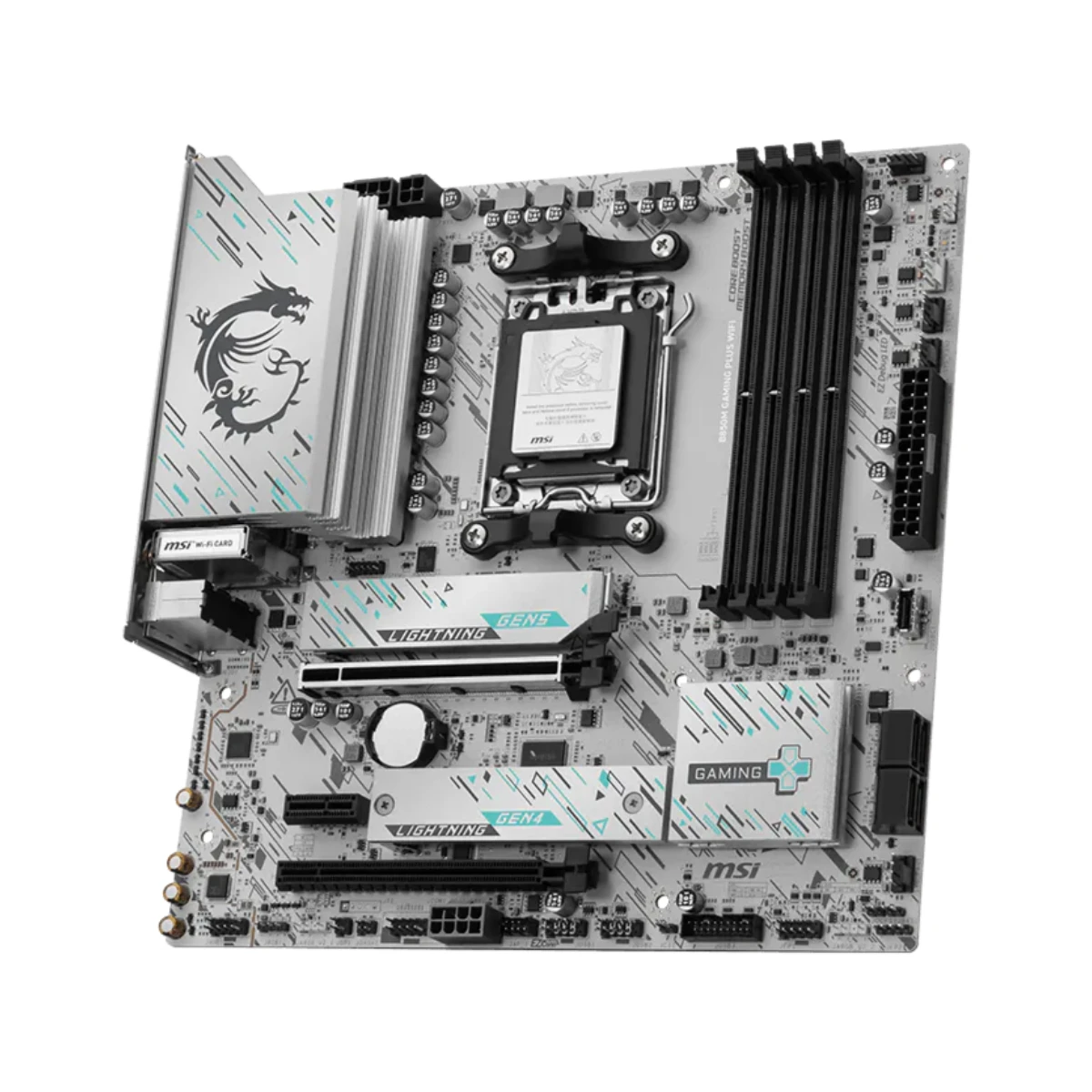 MSI B850M Gaming Plus WiFi Micro-ATX Motherboard - AM5, DDR5, Black - 911-7E66-00 view 2