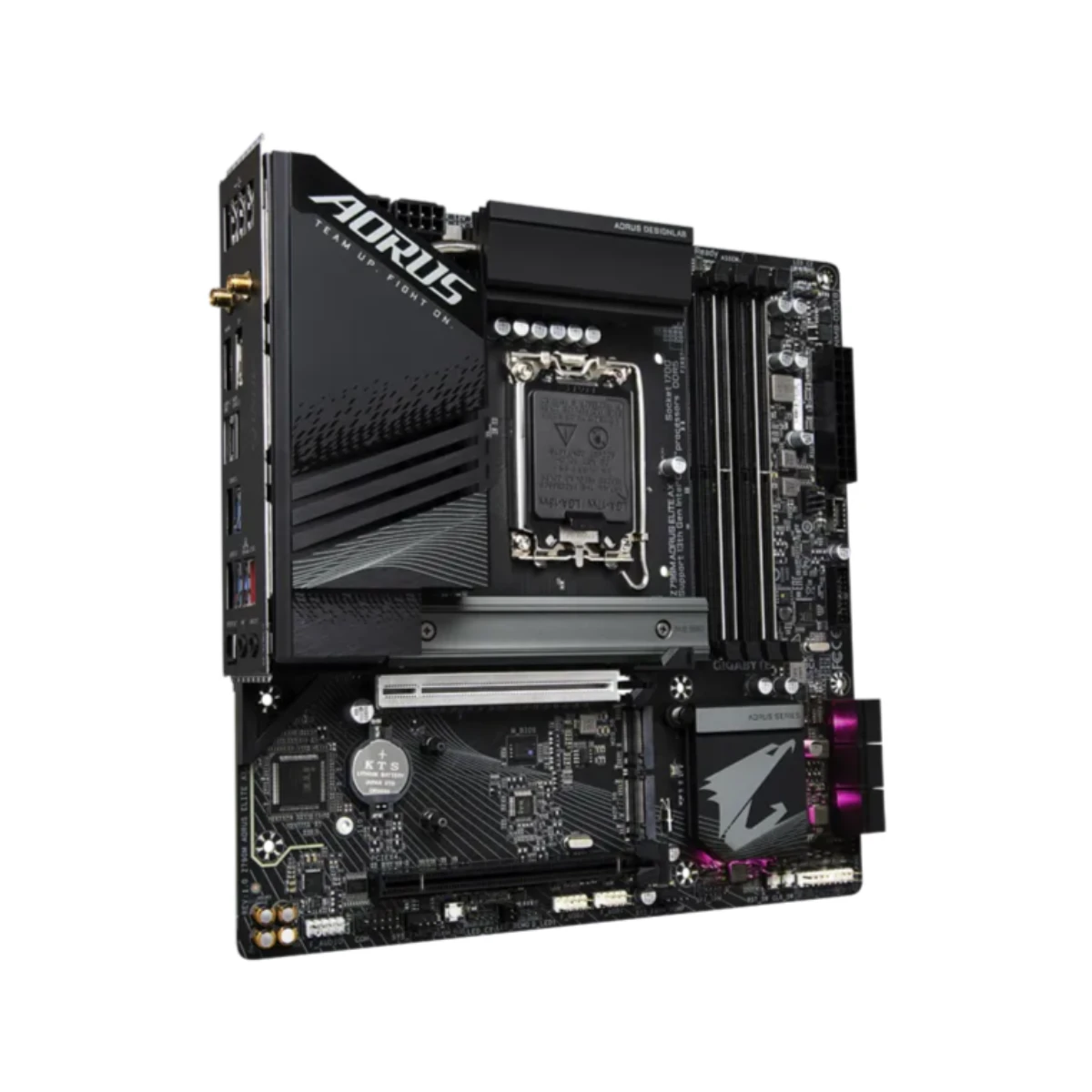 Gigabyte Z790M AORUS Elite AX Intel LGA 1700 Micro-ATX Motherboard DDR5 PCIe 5.0 - GIGABYTE-Z790M-AORUS-ELITE-AX view 3