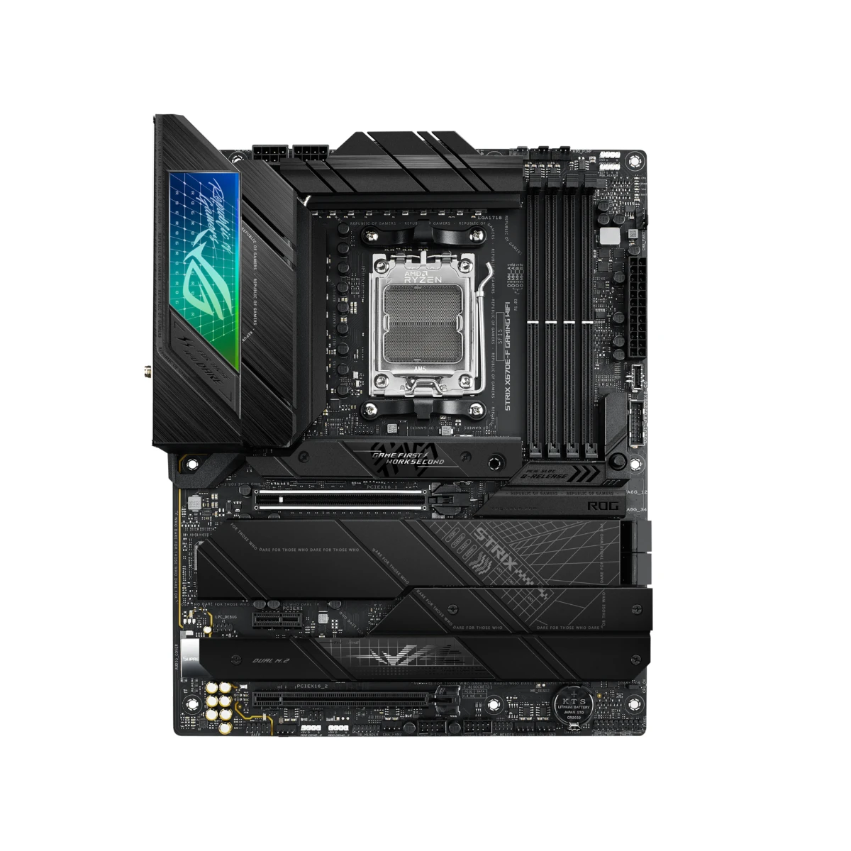 ASUS ROG Strix X670E-F Gaming WiFi AM5 ATX Motherboard – AMD X670E, DDR5, PCIe 5.0 - 90MB1BA0-M0EAY0 view 2