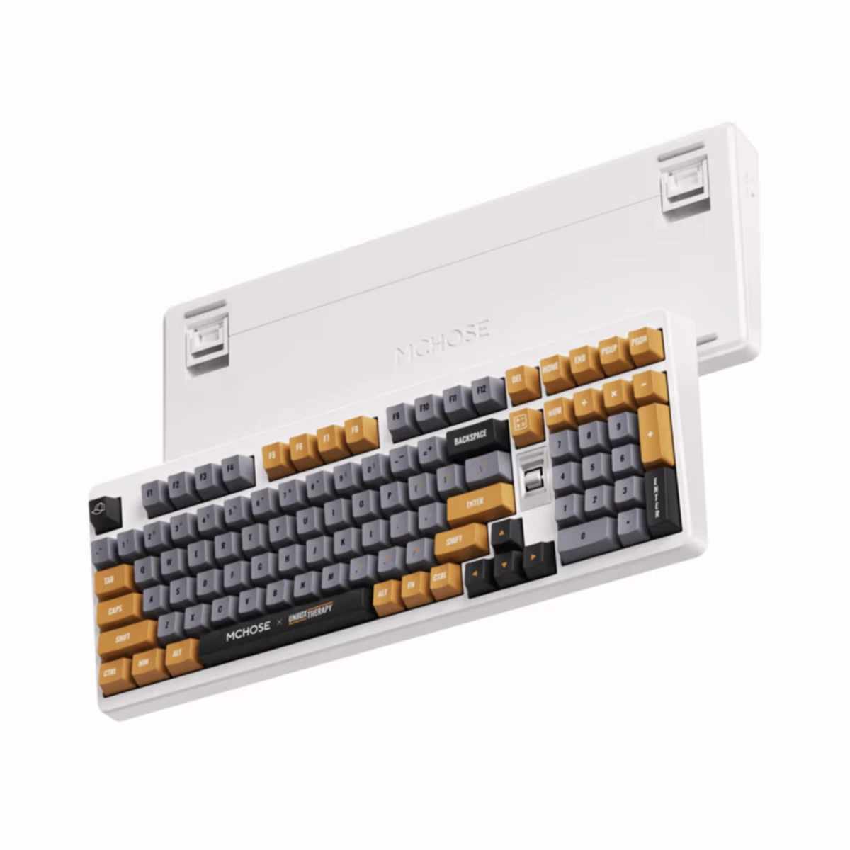 MCHOSE x Unbox Therapy - UT98 Silent Peach V3 Switch Mechanical Keyboard - Retro Therapy | HW-UT98-4 view 3
