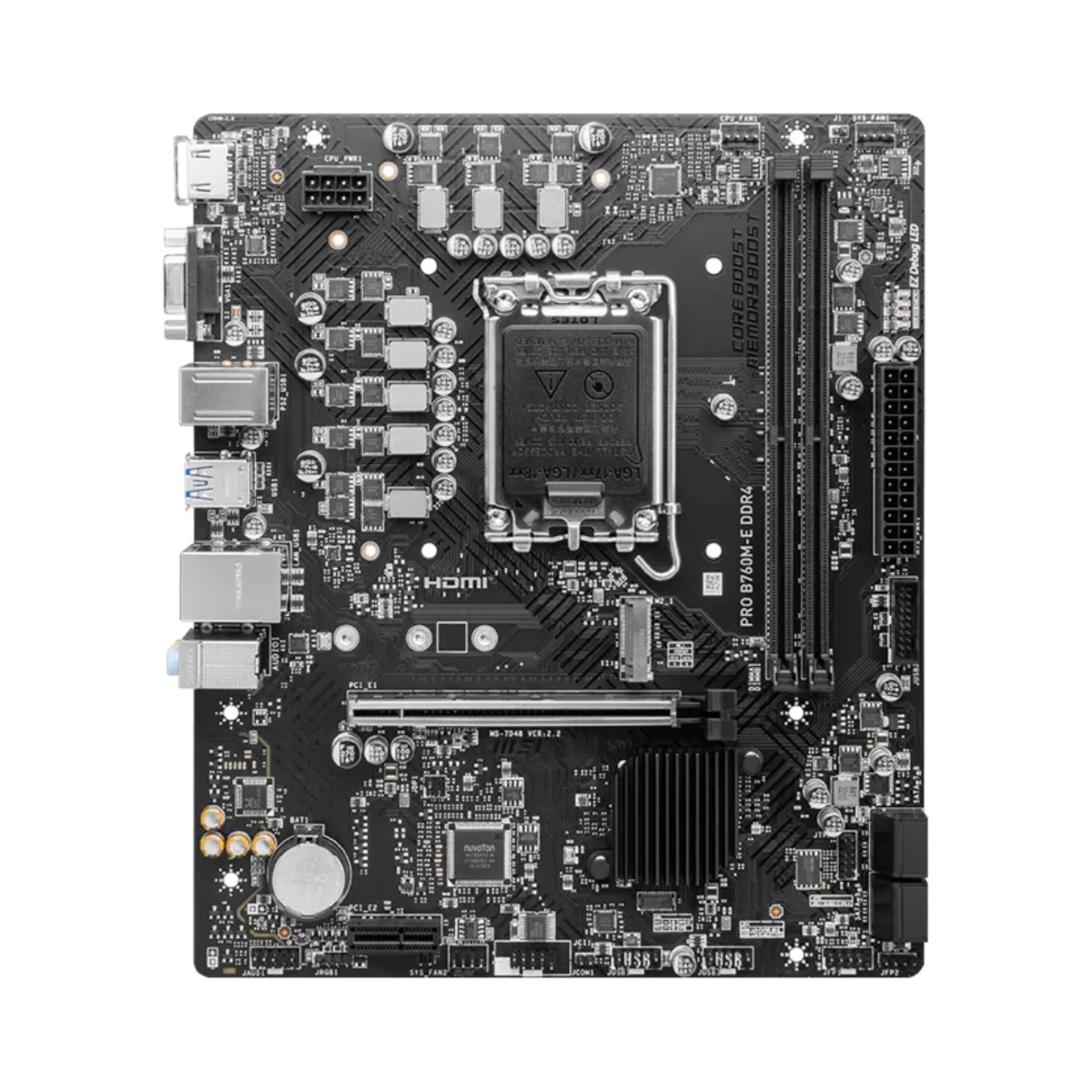 MSI PRO B760M-E DDR4 Micro-ATX Motherboard Intel LGA 1700 - 911-7D48-013 view 2