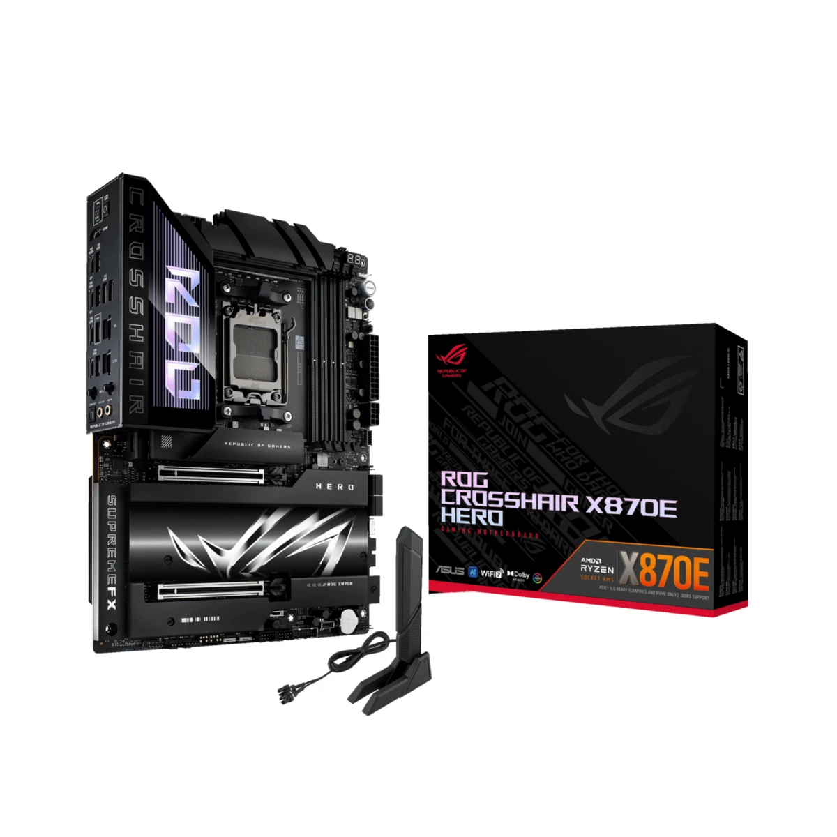 ASUS ROG CROSSHAIR X870E HERO DDR5 AMD AM5 ATX Motherboard - 90MB1IE0-M0EAY0