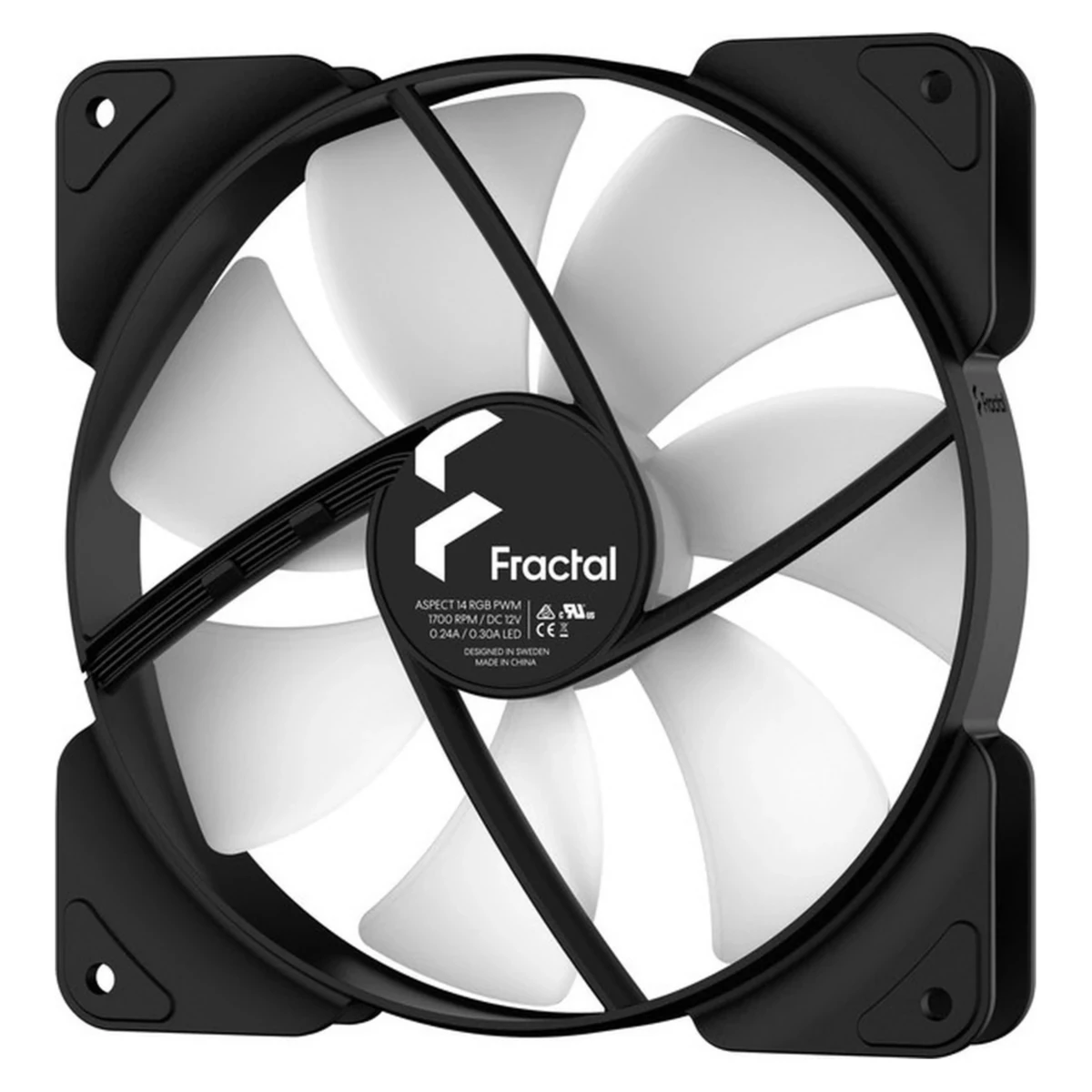 Fractal Design Aspect 14 RGB PWM 3-Pack Fans - Black | FD-F-AS1-1407 view 4