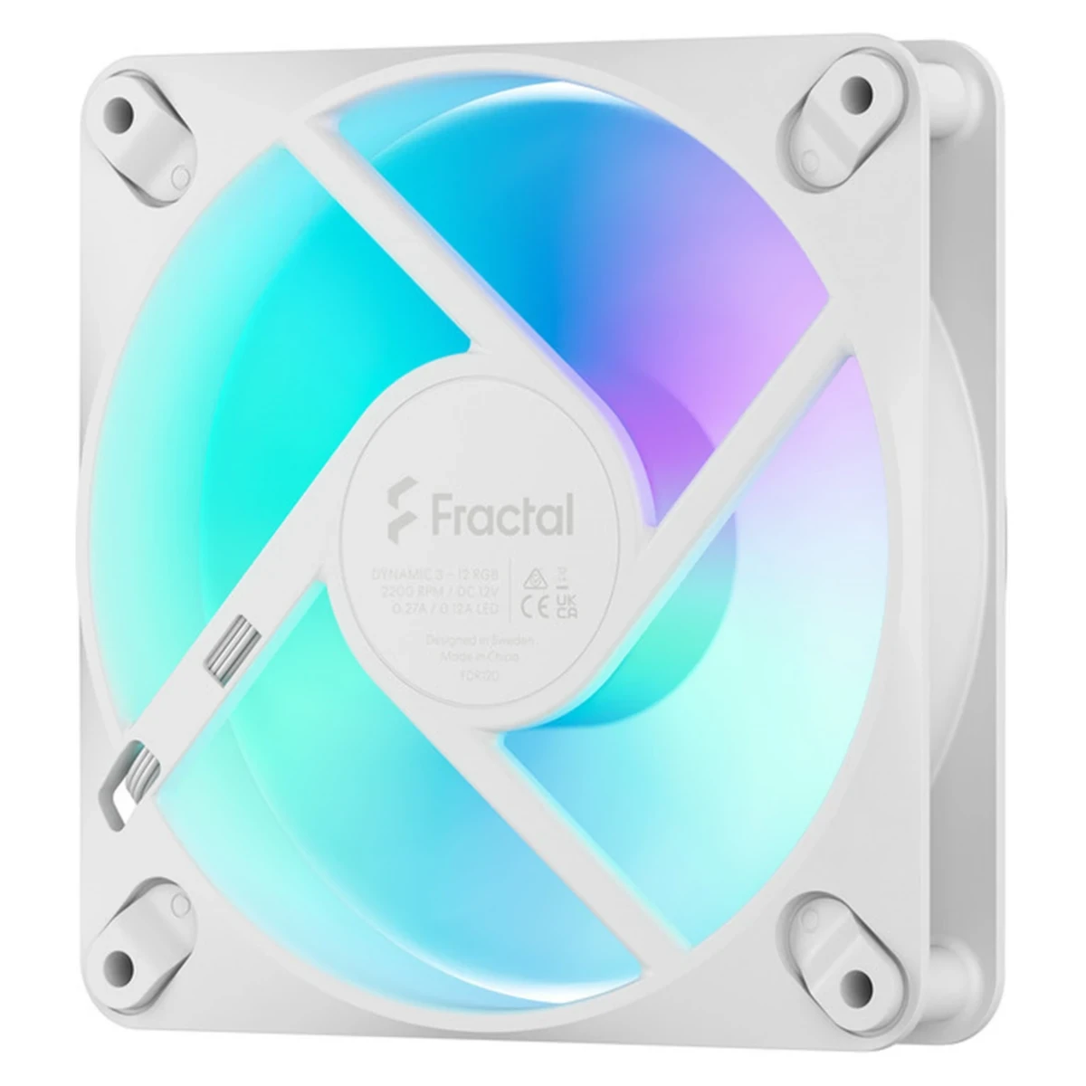 Fractal Design Dynamic 3 12 RGB Fan - White | FD-F-DR3-1202 view 3