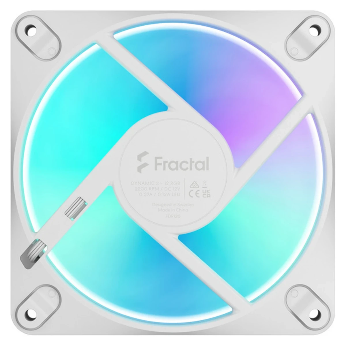 Fractal Design Dynamic 3 12 RGB Fan - White | FD-F-DR3-1202 view 4