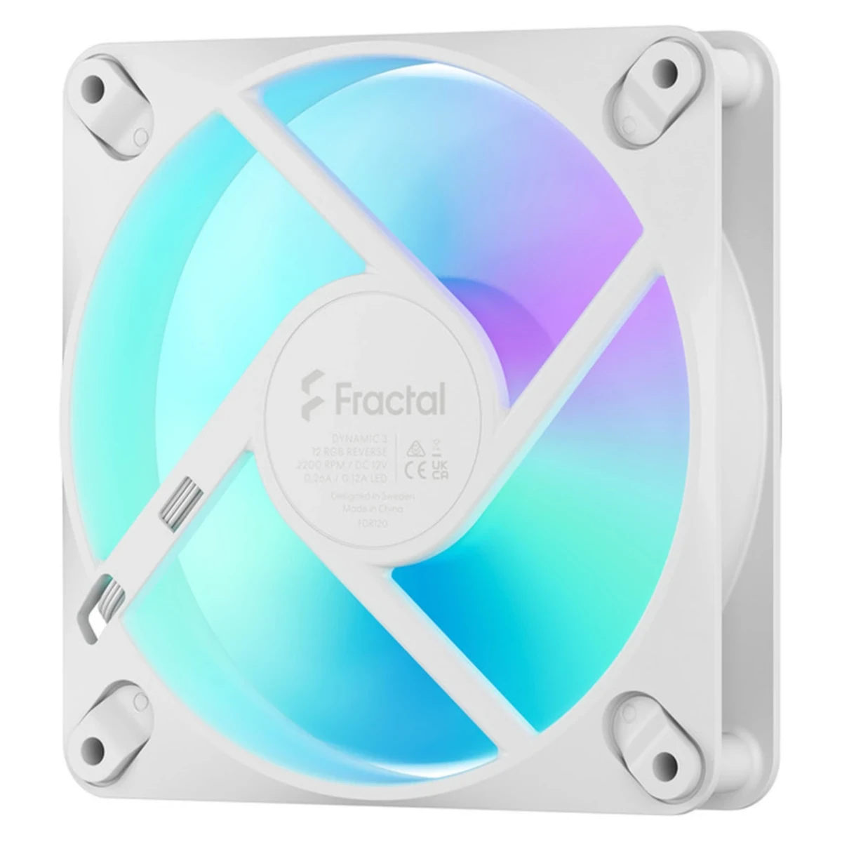 Fractal Design Dynamic 3 12 Reverse RGB Fan - White | FD-F-DR3-1205 view 2