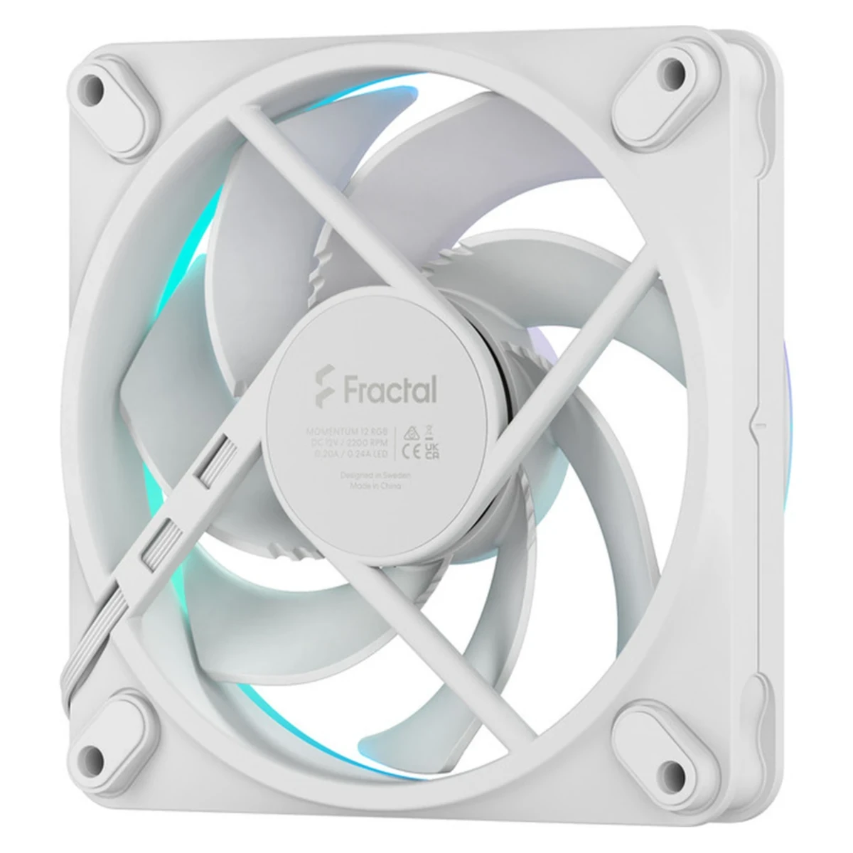 Fractal Design Momentum 12 ARGB 120mm Fan - White | FD-F-MR1-1202 view 4