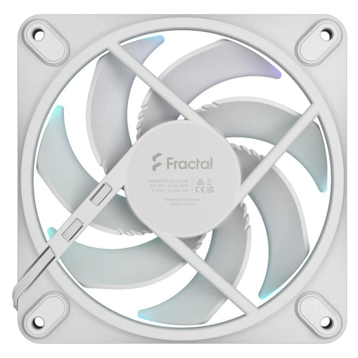 Fractal Design Momentum 12 ARGB 120mm Fan - White | FD-F-MR1-1202 view 5