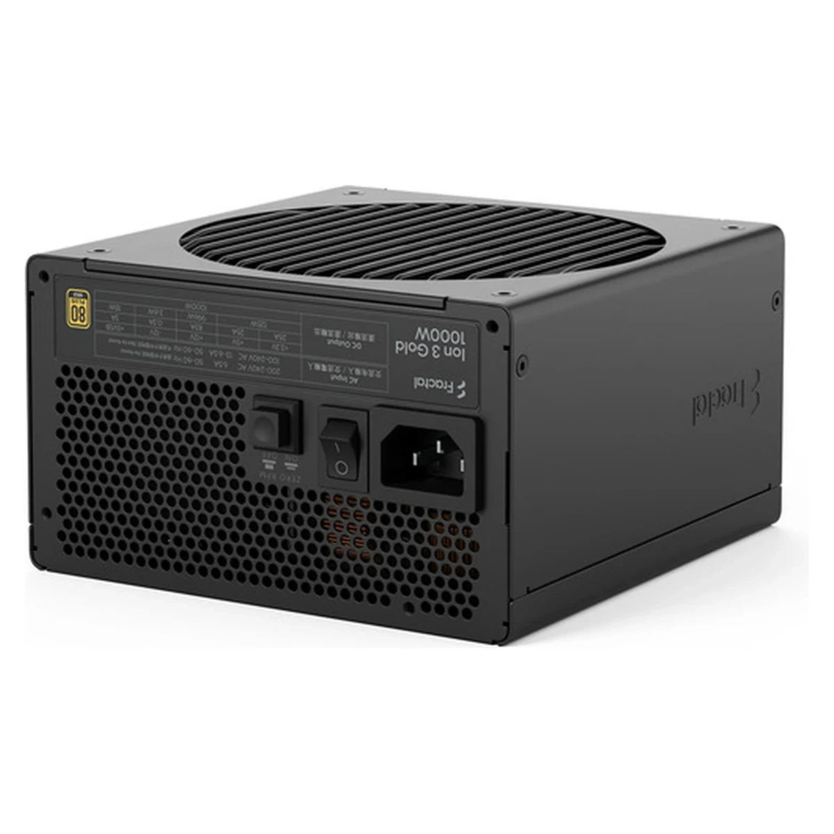 Fractal Design Ion 3 Gold 1000W Full Modular Power Supply - Black | FD-P-IA3G-100-UK