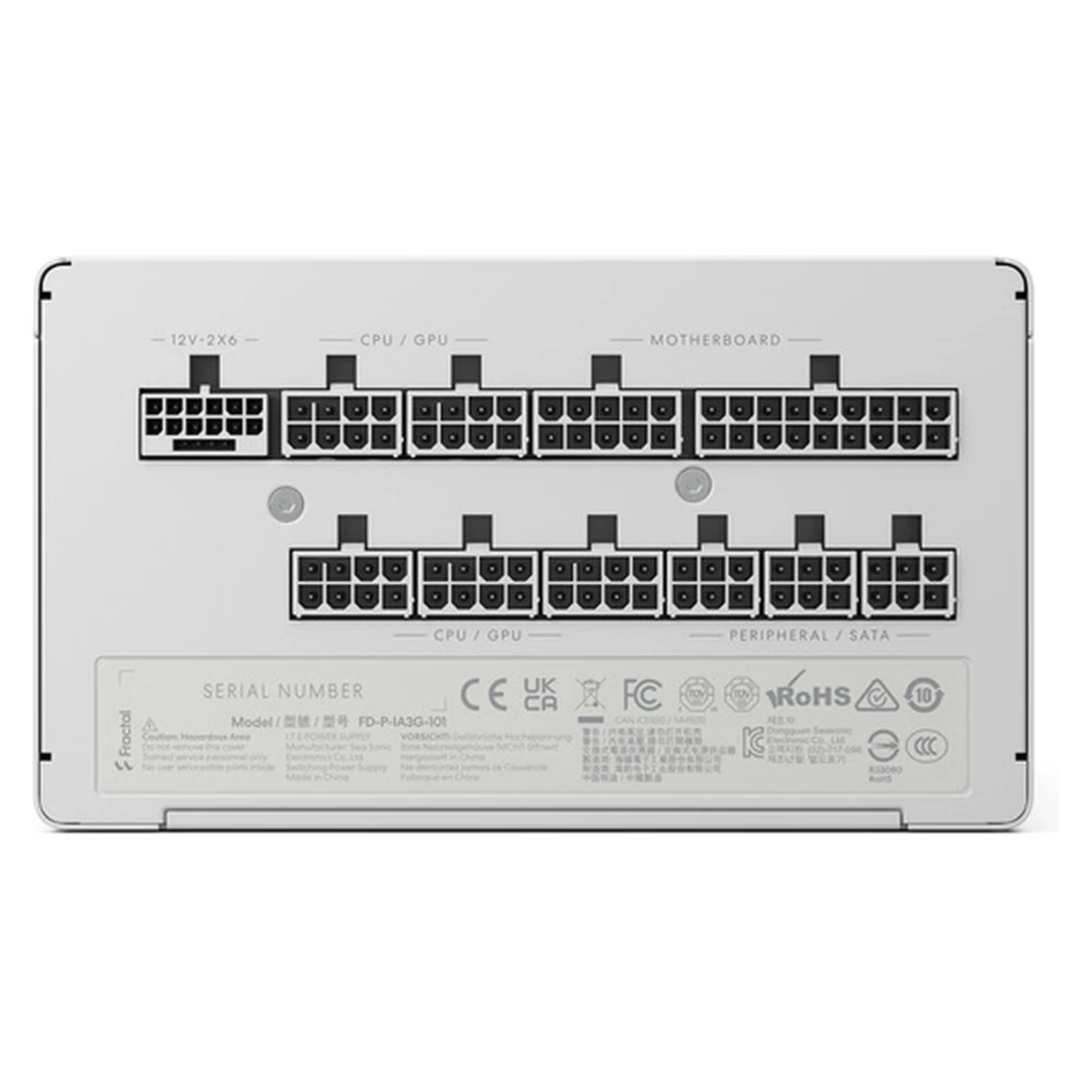 Fractal Design Ion 3 Gold 1000W White Full Modular Power Supply - White | FD-P-IA3G-101-UK view 5