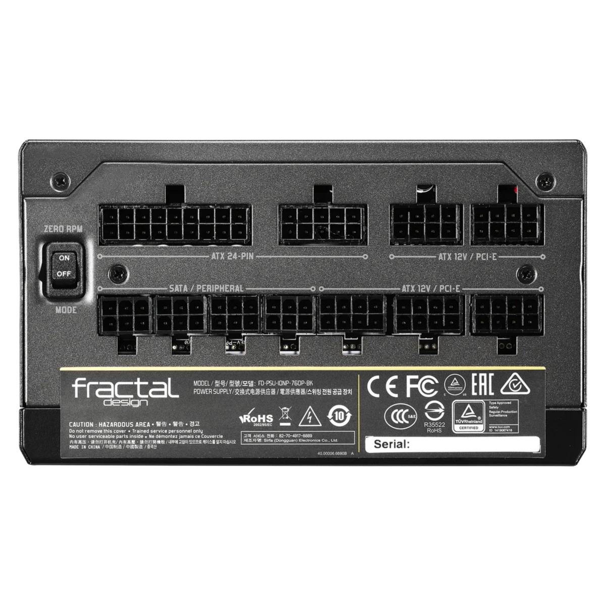 Fractal Design ION+ 760P 760W Fully Modular Platinum Power Supply - Black | FD-PSU-IONP-760P-BK-UK view 5
