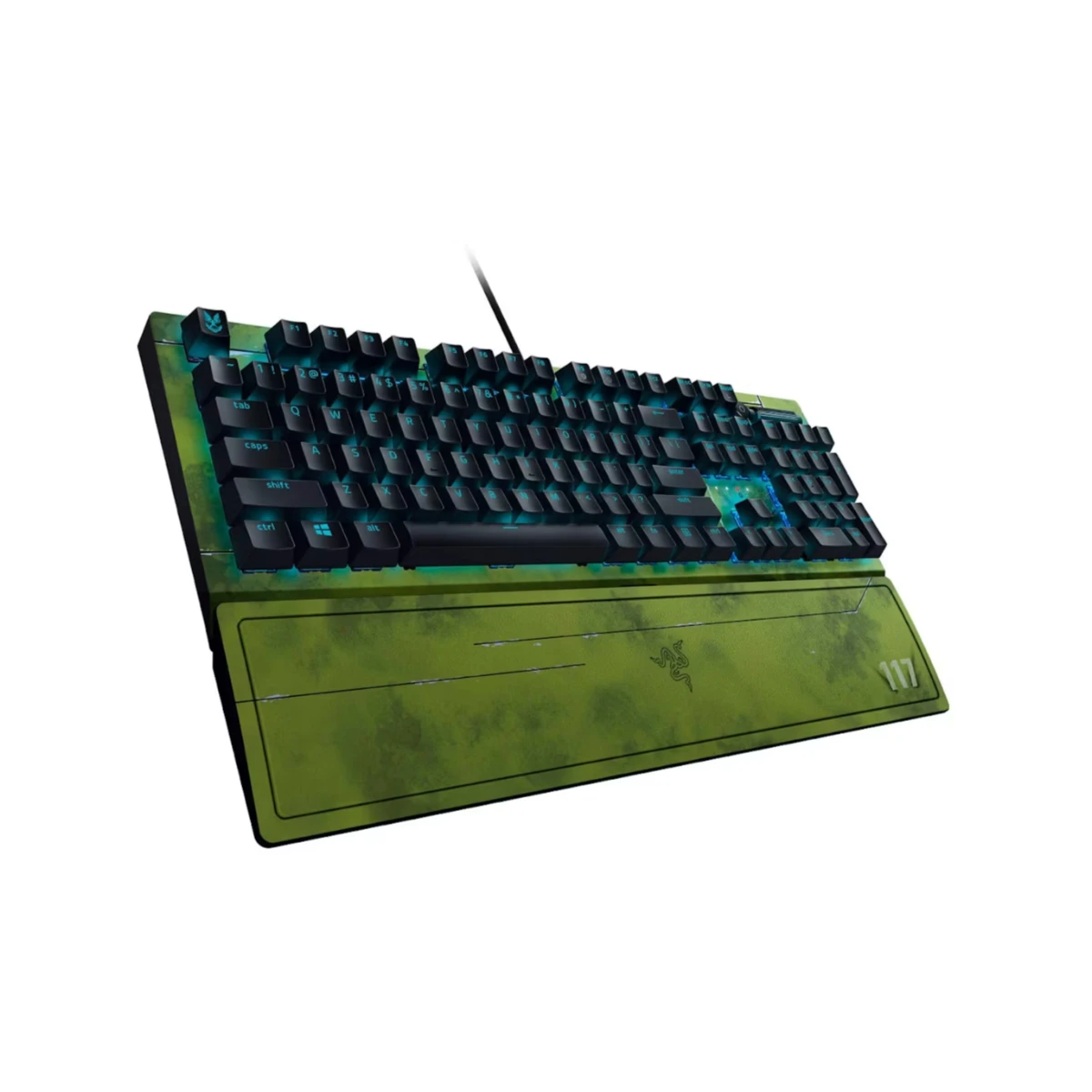 Razer BlackWidow V3 Mechanical Gaming Keyboard - Halo Infinite Edition (Green Mechanical Switches, Full-Size Layout, Razer Chroma RGB, Ergonomic Wrist Rest) - RZ03-03542600-R3M1 view 3