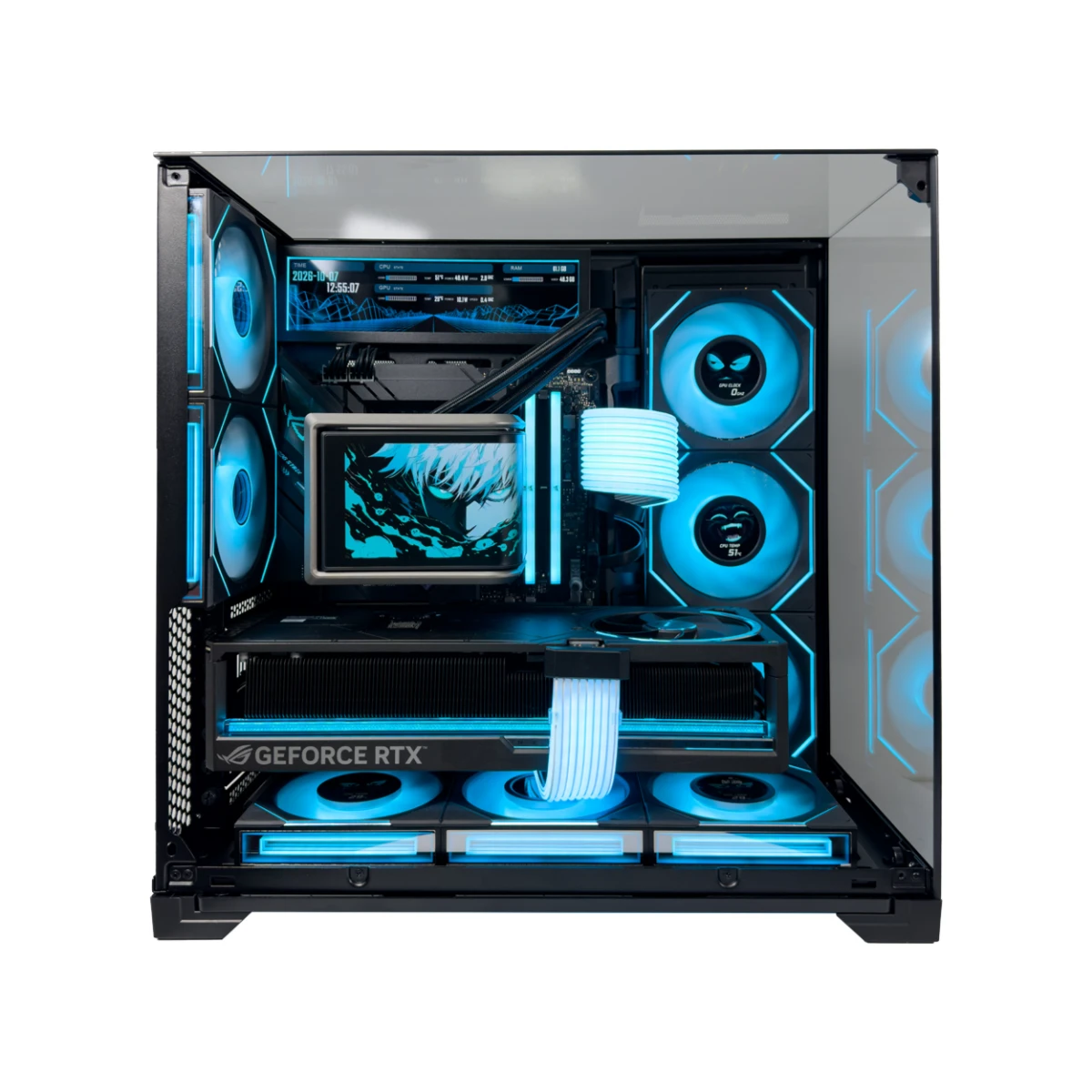 Gaming PC Absolute Zero (Ryzen 7 9850X3D, 32 GB DDR5 RAM, RTX 5080 16GB GPU) - Powered by ASUS view 3