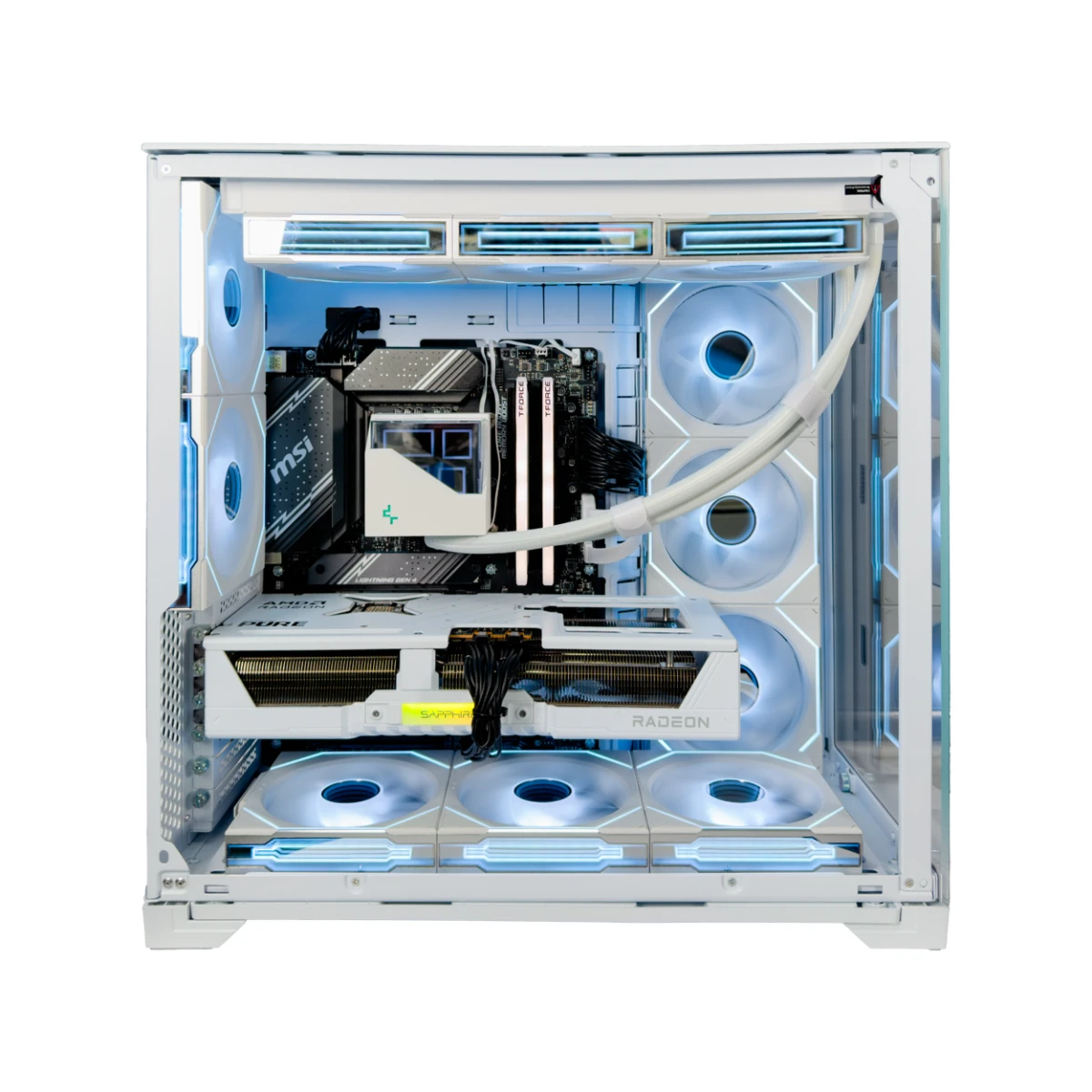 Gaming PC Snowstorm (Core i7-14700F, 32 GB DDR5 RAM, RX 9070 16GB GPU) view 3