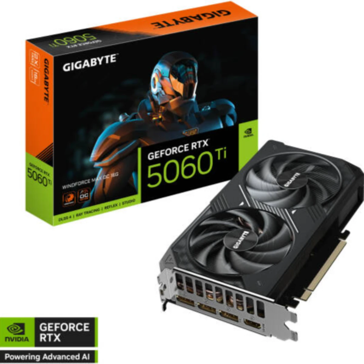 Gigabyte GeForce RTX 5060 Ti WINDFORCE MAX OC 16G Graphics Card, 16GB GDDR7, DLSS 4 - GV-N506TWF2MAX OC-16GD