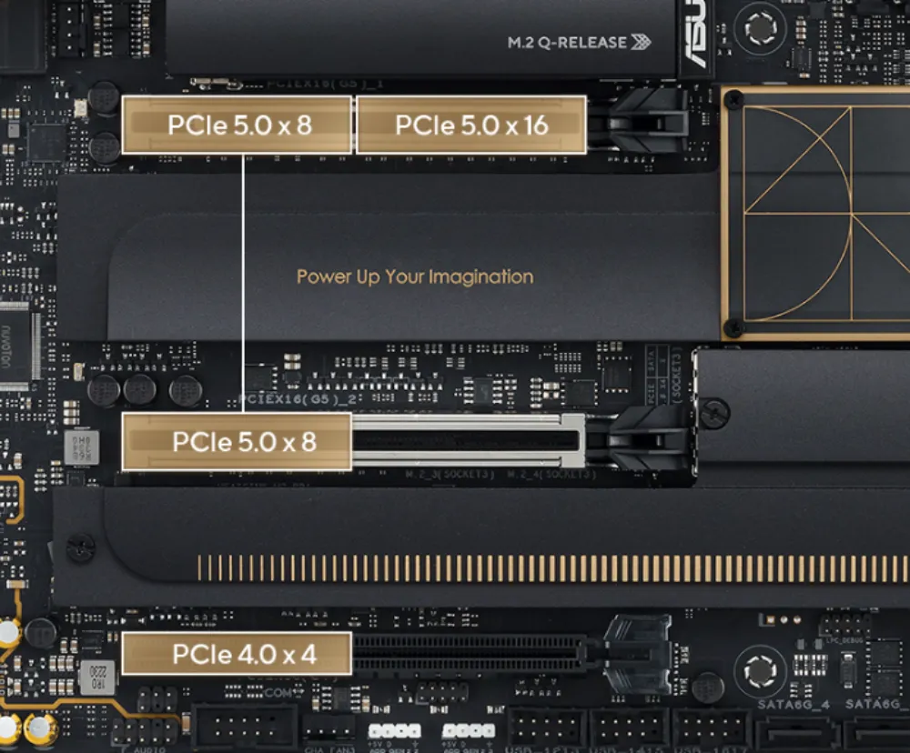PCIe 5.0 x16 Expansion Slots with SafeSlot Technology
