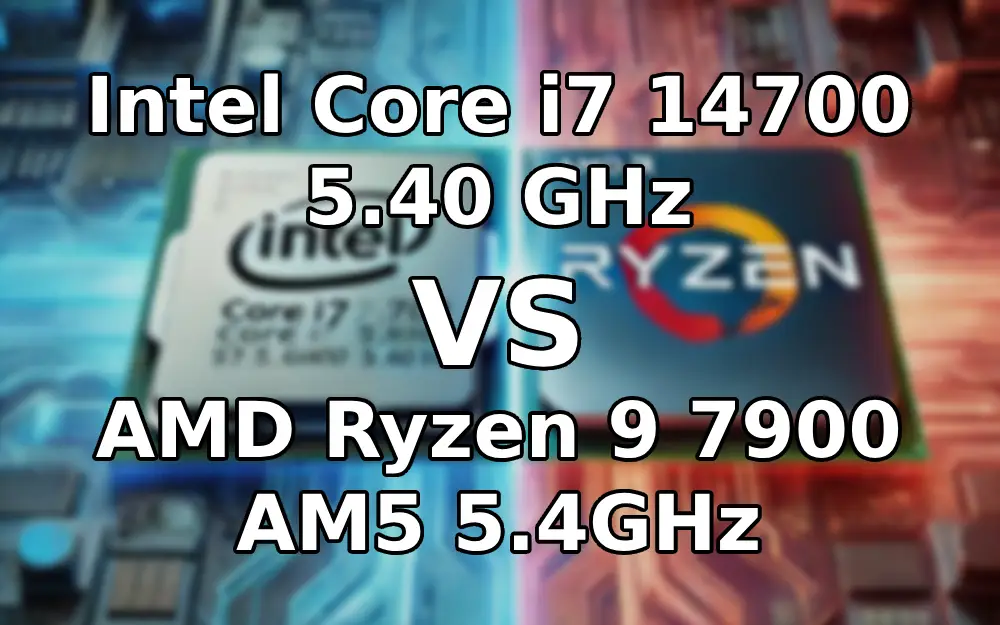Intel Core i7-14700 5.40 GHz vs AMD Ryzen 9 7900 AM5 5.4 GHz Processor